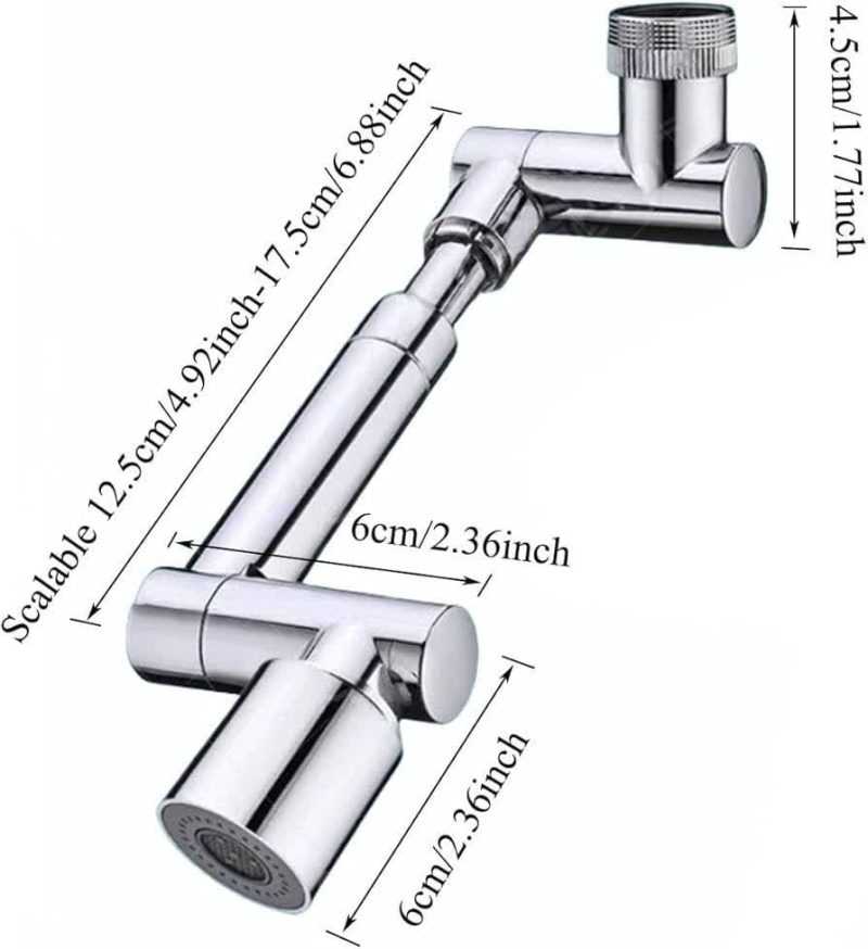 سرشیر ظرفشویی استیل 180 درجه مدل تلسکوپی - Image 4