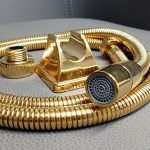 شلنگ توالت طلایی براق کششی مدل اعلاء