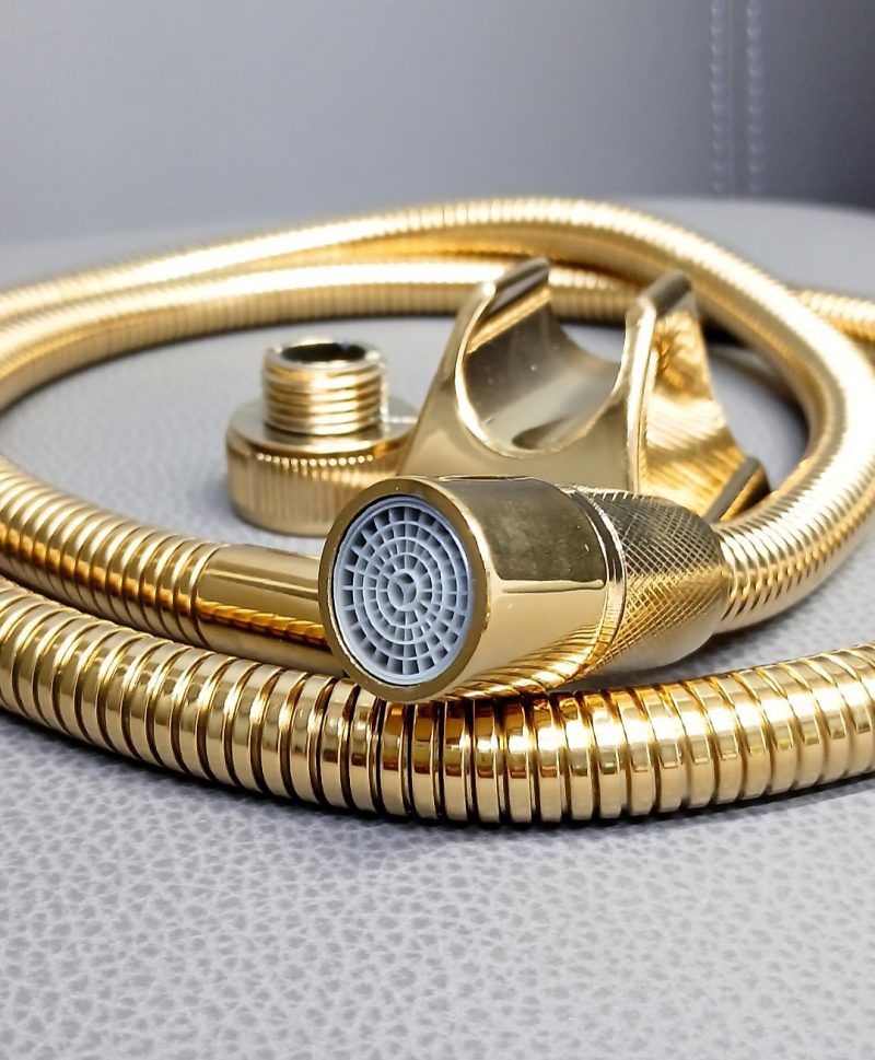 شلنگ توالت طلایی براق کششی مدل اعلاء - Image 5