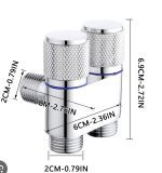 شیر پیسوار دوخروجی برنجی کروم - Image 2