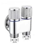 شیر پیسوار دوخروجی برنجی کروم - Image 3