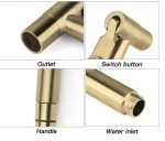 شات آف تکی توالت طلایی مات بدون شلنگ - Image 3