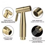 شات آف تکی توالت طلایی مات بدون شلنگ - Image 2