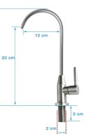 شیرتصفیه آب اهرمی کروم مات - Image 2