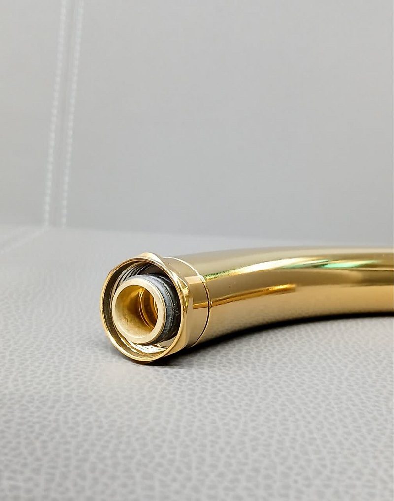 photo21701193814 علم شیرظرفشویی کوتاه طلایی مدل کبری - Image 2